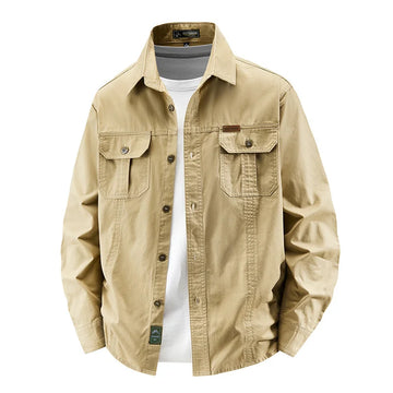 New Long Sleeved Shirt Men Handsome Spring Autumn Style Trendy Shirts Brand Loose Cotton Workwear Top Autumn Casual Lapel Shirt